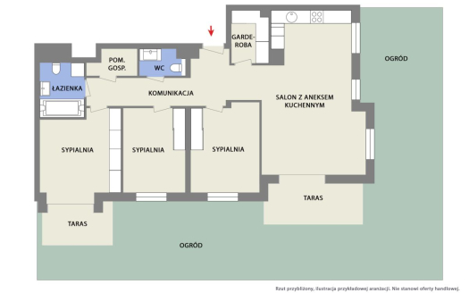 4-pok Apartament+ 2 miejsca+kom | Dworska Enklawa