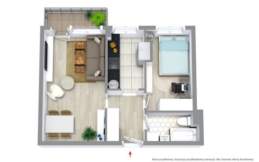 2 Pokoje | Co Miejskie | Balkon | Andaluzja