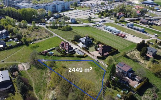 Przestronna działka 2449 m2|Zabudowa jednorodzinna